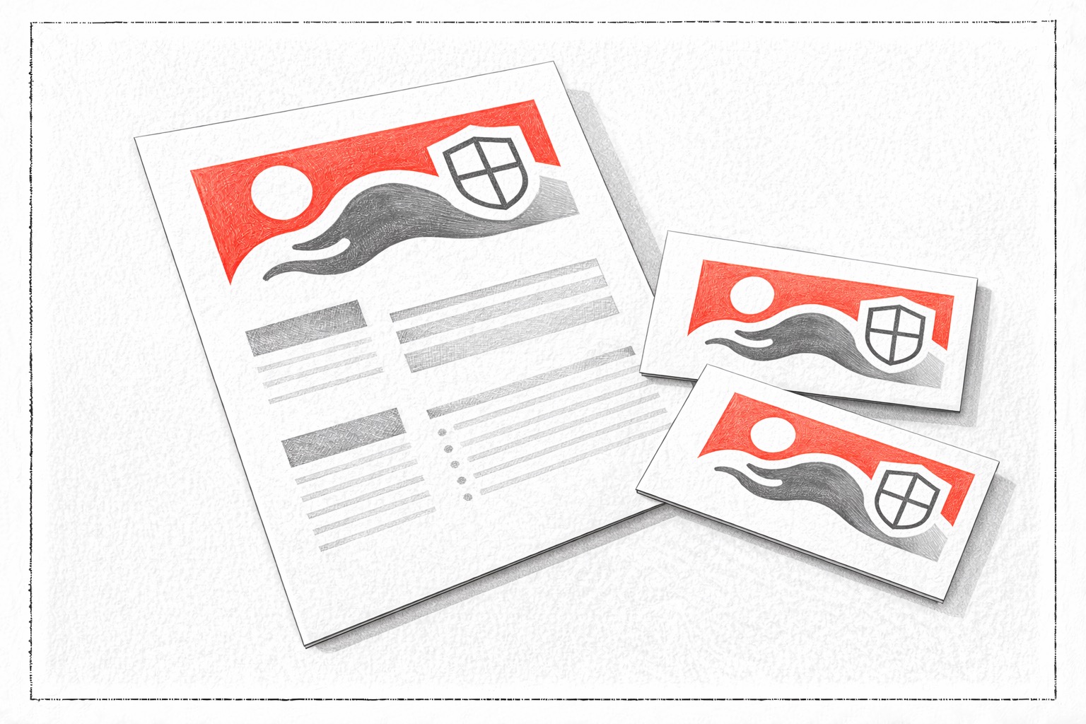 Ilustrativní nákres tiskoviny nebo detailu